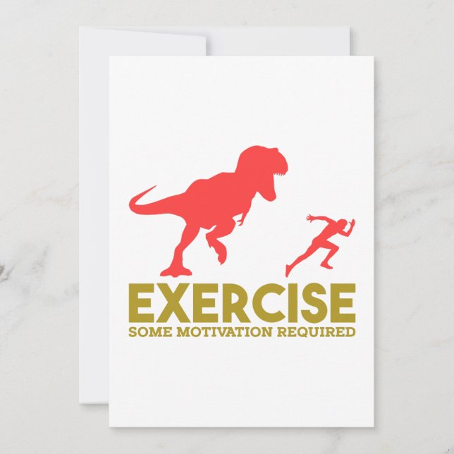 Exercise Some Motivation Required Thank You Card (Front)
