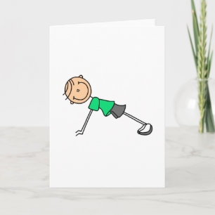 Exercise Stick Figure Green Card