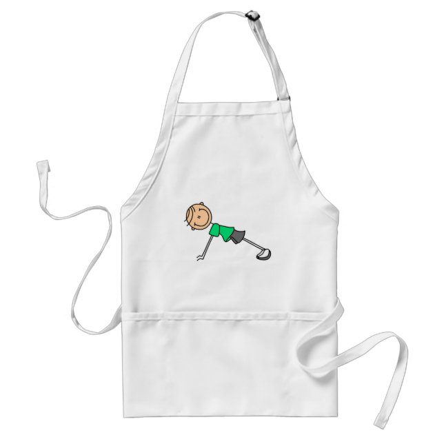 Exercise Stick Figure Green Standard Apron (Front)