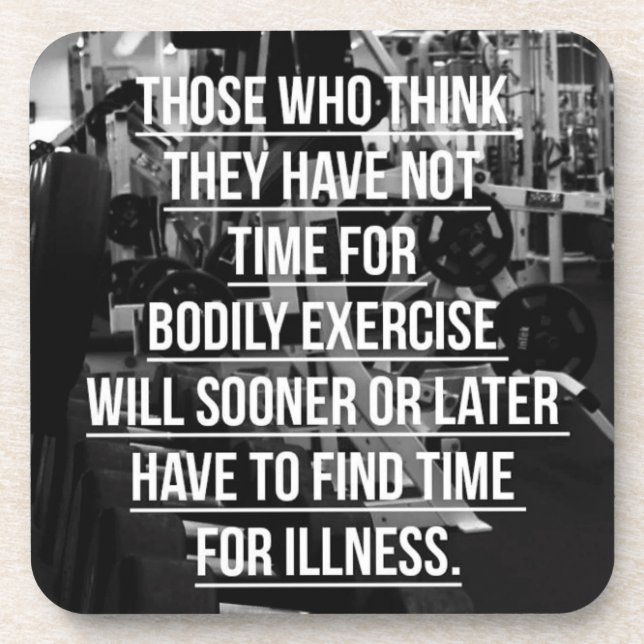 Exercise - Workout Motivational Coaster (Front)