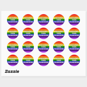 Exercise Your Franchise Stickers RAINBOW PRIDE
