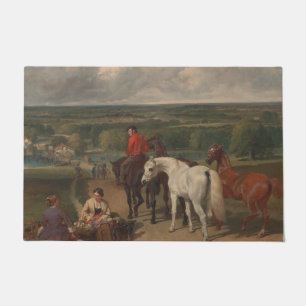 Exercising the Royal Horses (Equine Art) Doormat