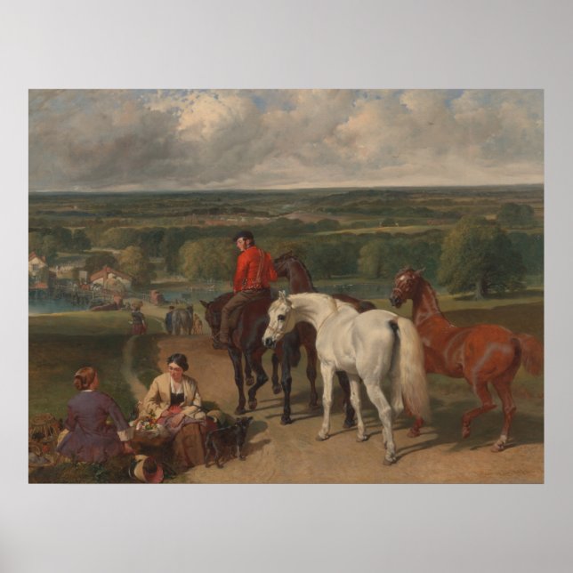 Exercising the Royal Horses (Equine Art) Poster (Front)