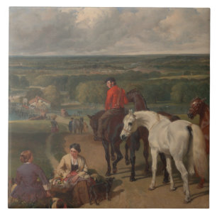 Exercising the Royal Horses (Equine Art) Tile