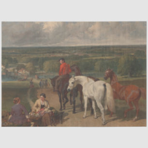 Exercising the Royal Horses (Equine Art) Tissue Paper