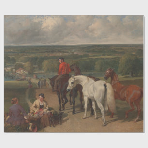 Exercising the Royal Horses (Equine Art) Wrapping Paper