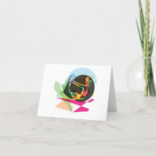 Exercising Woman Thank You Card