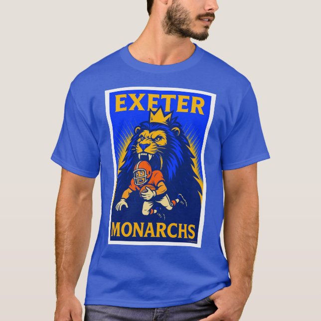 EXETER, CA MONARCHS CLASSIC FOOTBALL T-SHIRT. T-Shirt (Front)