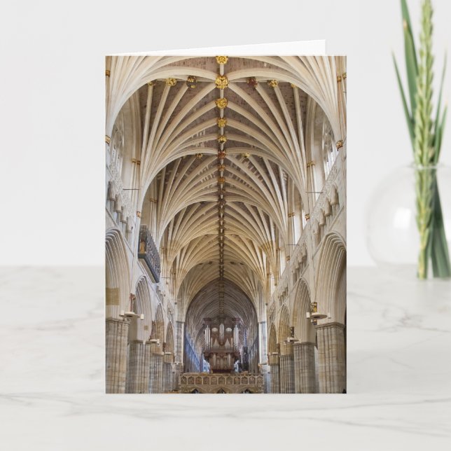 Exeter Cathedral organ and ceiling Card (Front)