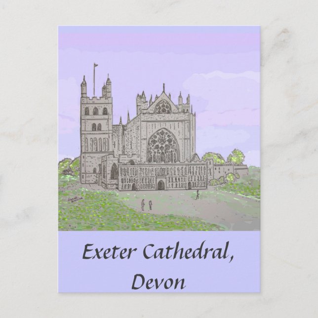 Exeter Cathedral Post card (Front)