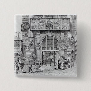 Exeter Change showing the entrance 2 Inch Square Button