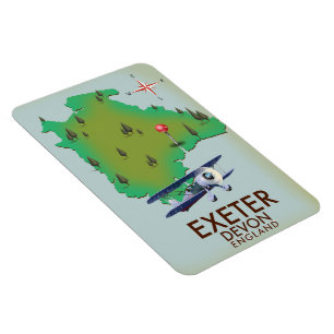 Exeter Devon vintage travel poster Magnet