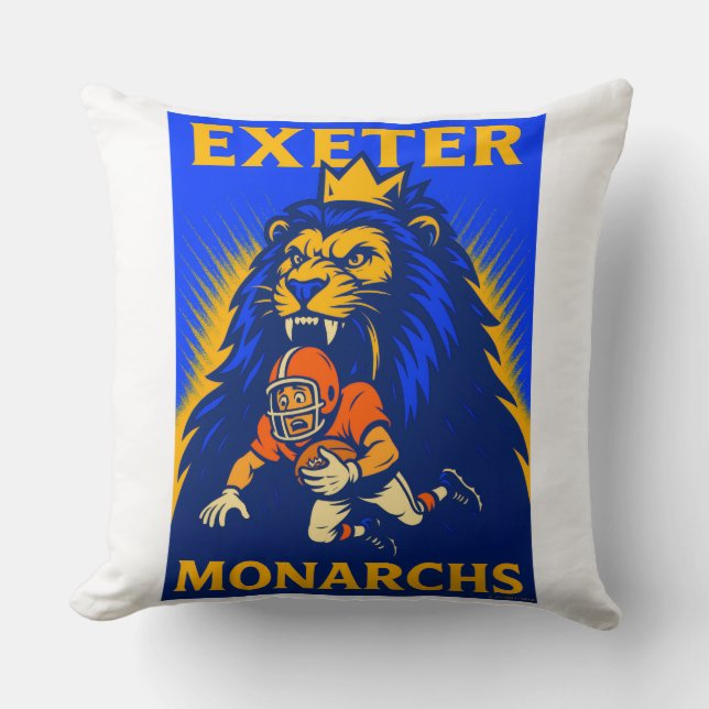 EXETER MONARCHS FOOTBALL - CALIFORNIA. THROW PILLOW (Front)