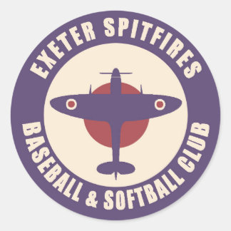 Exeter Spitfires Baseball Club Sticker 3 inch wide