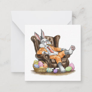 Exhausted Easter Bunny (post card style) Greeting