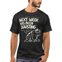 Exhausted Frog Funny Cartoon T-Shirt