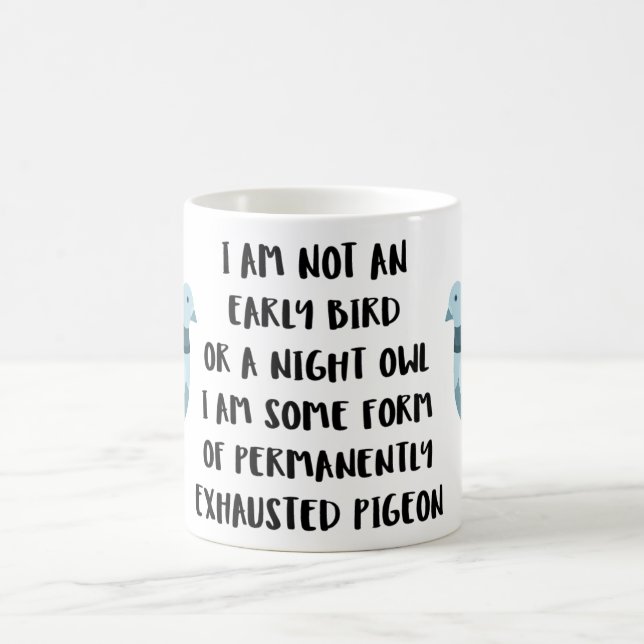 Exhausted Pigeon Coffee Mug (Center)