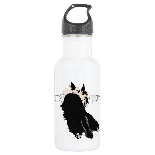 Exhausted Scottie Party Animal 532 Ml Water Bottle (Front)