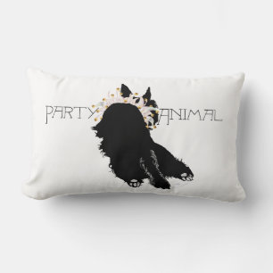 Exhausted Scottie Party Animal Lumbar Pillow