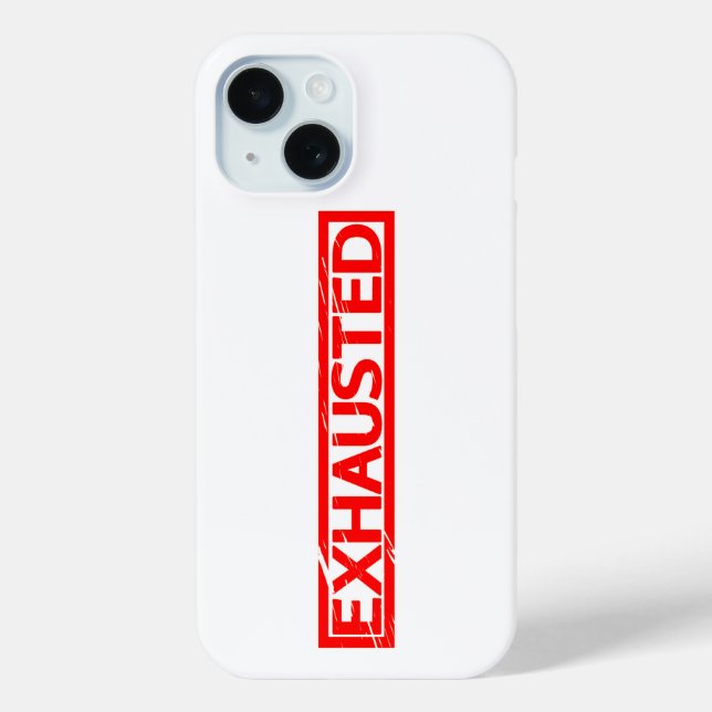 Exhausted Stamp Case-Mate iPhone Case (Back)