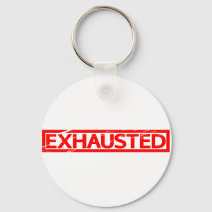 Exhausted Stamp Keychain