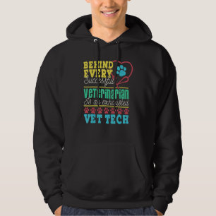 Exhausted Vet Tech Quote Veterinary Technician Hoodie