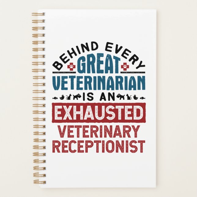 Exhausted Veterinary Receptionist Planner (Front)
