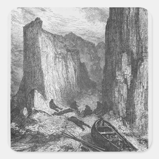 Exhaustion Square Sticker (Front)