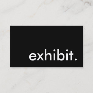 exhibit. (colour customizable) business card