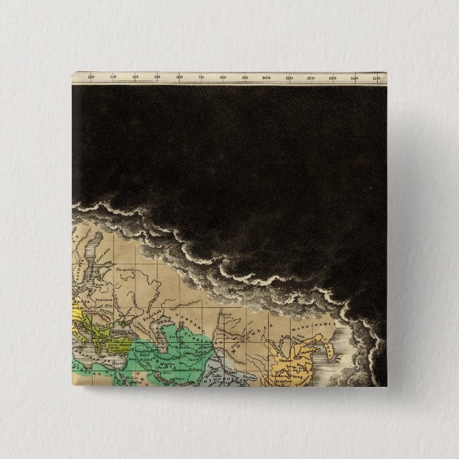 Exhibiting The Empire of Charlemagne 814 AD 2 Inch Square Button (Front)