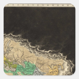 Exhibiting The Empire of Charlemagne 814 AD Square Sticker