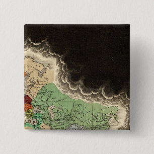 Exhibiting The Empire of Kublai Khan 1294 AD 2 Inch Square Button