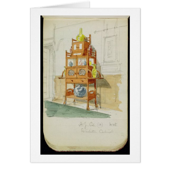 Exhibition Cabinet, c.1860s-70s (w/c & pencil on p (Front)