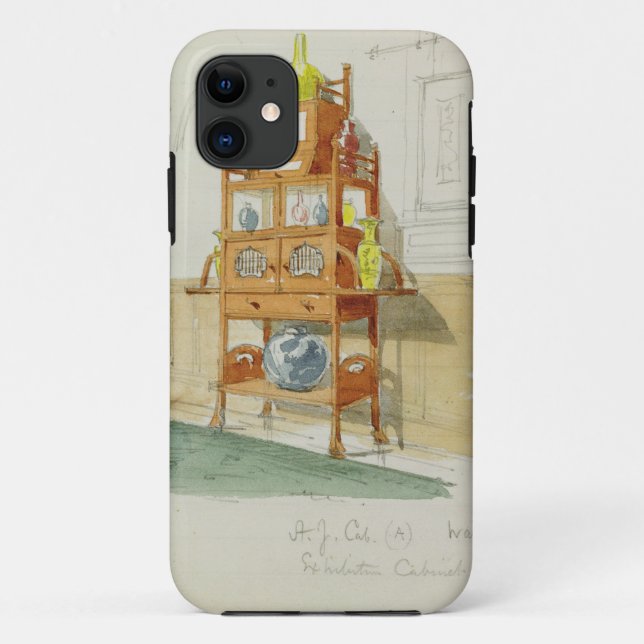 Exhibition Cabinet, c.1860s-70s (w/c & pencil on p Case-Mate iPhone Case (Back)