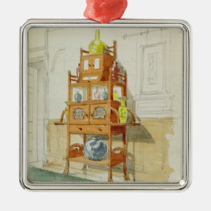 Exhibition Cabinet, c.1860s-70s (w/c & pencil on p Metal Ornament