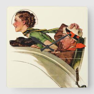 Exhilaration Square Wall Clock