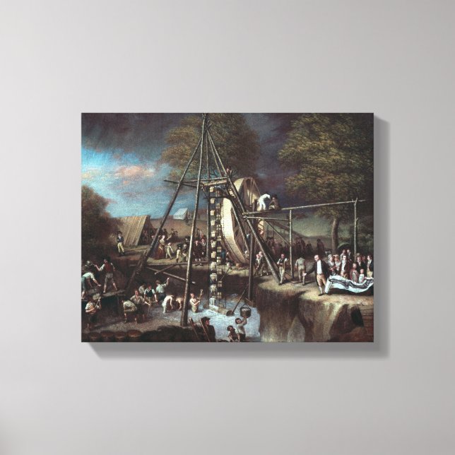 Exhumation of the Mastodon, 1806 Canvas Print (Front)