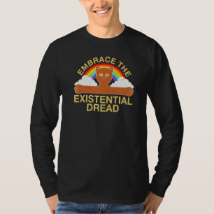 Existential Dread Slogan Cute Cat Rainbow Retro Ni T-Shirt
