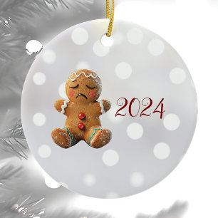 Existential Gingerbread Ceramic Ornament