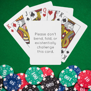 Existential Humour With Funny Quote Playing Cards