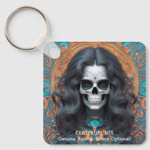 EXISTENTIAL LITE Memento Mori Femme Skull Keychain