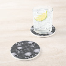 EXISTENTIAL LITE Skulls On Tartan B/W Round