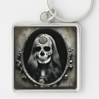 EXISTENTIAL LITE Vintage Femme Skull 5 Keychain