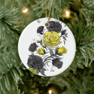 Existential Roses Ceramic Ornament