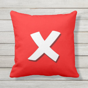 Exit button square pillow