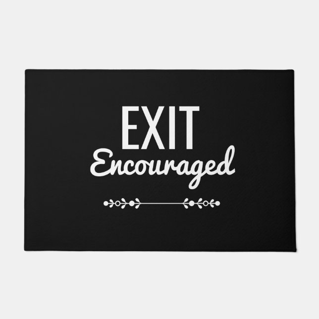 Exit Encouraged Door Mat (Front)