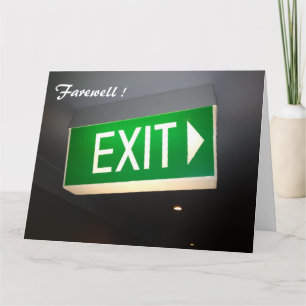 exit farewell big card
