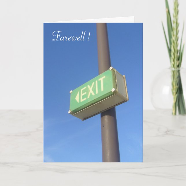 exit farewell card (Front)
