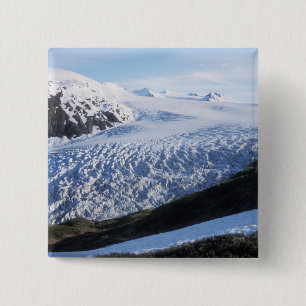 Exit Glacier in Kenai Fjords National Park, 2 Inch Square Button