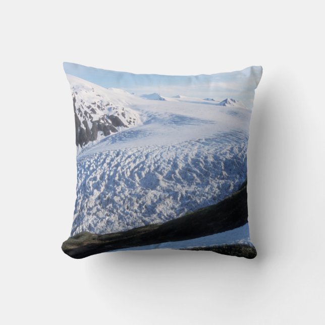 Exit Glacier in Kenai Fjords National Park Throw Pillow (Front)